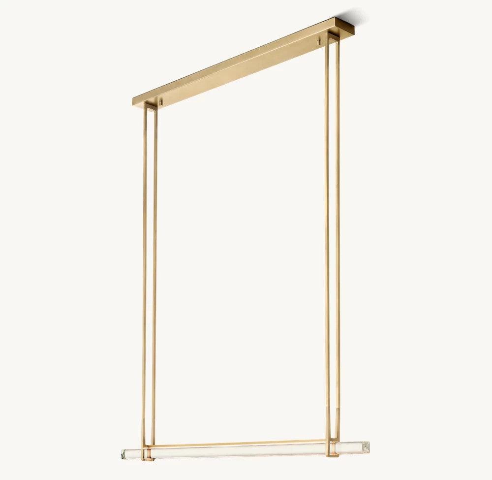 Audubon Single Bar Crystal Chandelier 60" - Grace Lamp