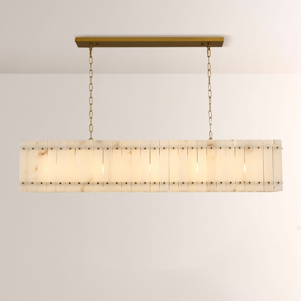 Aurelius Alabaster Linear Chandelier 54'' - Grace Lamp