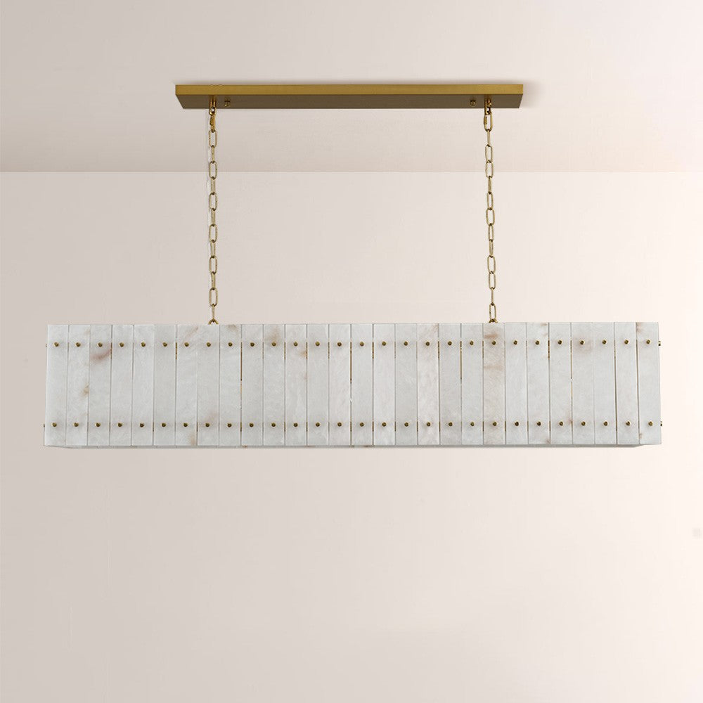 Aurelius Alabaster Linear Chandelier 54'' - Grace Lamp