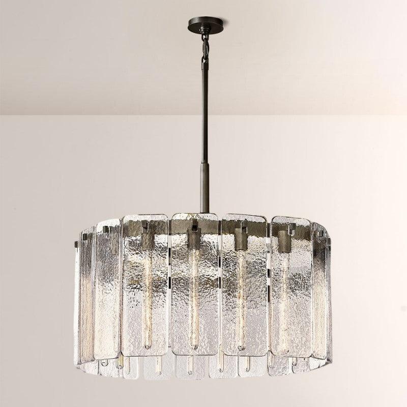 Camette Glass Round Chandelier 36"D - Grace Lamp