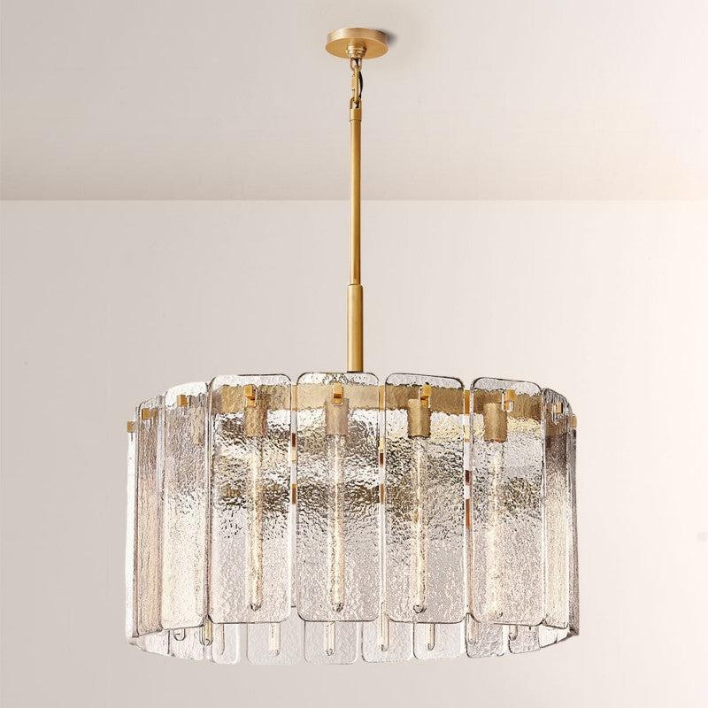 Camette Glass Round Chandelier 36"D - Grace Lamp