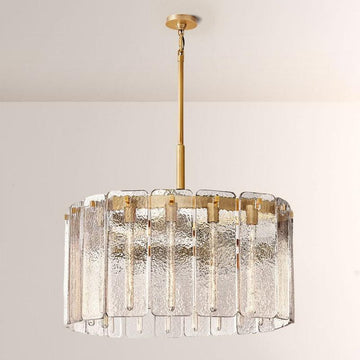 Camette Glass Round Chandelier 36"D - Grace Lamp