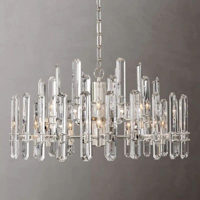 Bonnington Prism Crystal Round Chandelier 36" - Grace Lamp