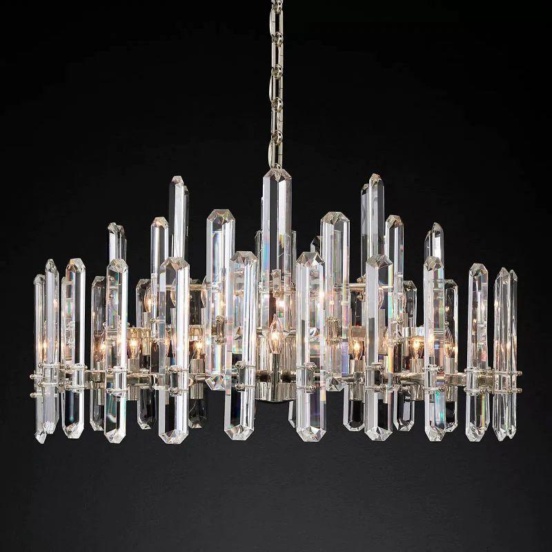 Bonnington Prism Crystal Round Chandelier 36" - Grace Lamp