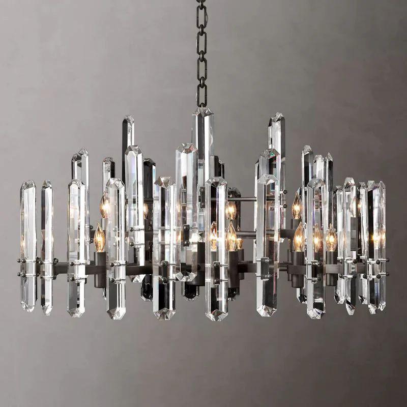 Bonnington Prism Crystal Round Chandelier 36" - Grace Lamp