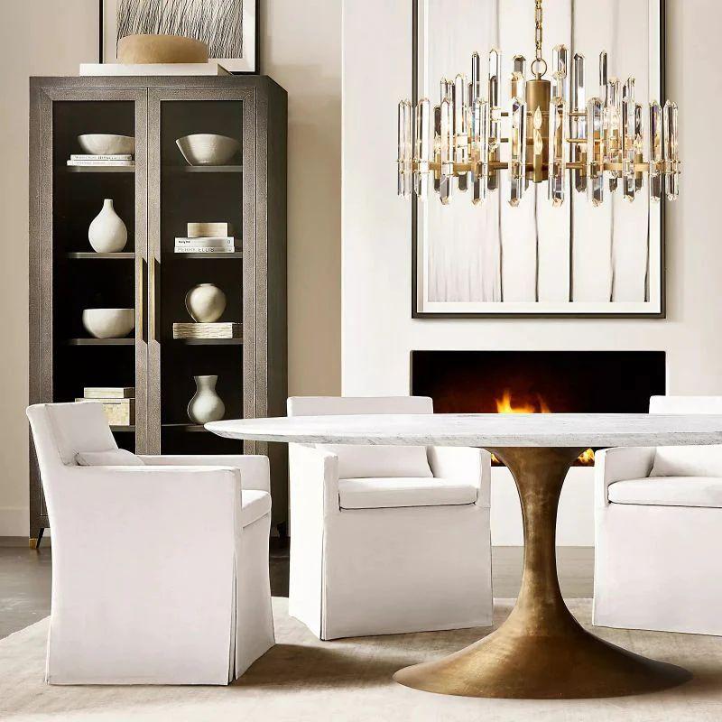 Bonnington Prism Crystal Round Chandelier 36" - Grace Lamp