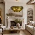 Amor 4-Tier Ghiaccio Glass Round Chandelier 36