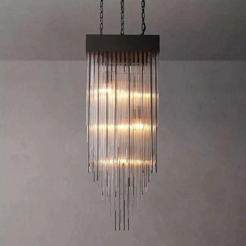Cascade Crystal Square Chandelier 21" - Grace Lamp