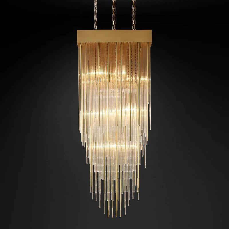 Cascade Crystal Square Chandelier 21" - Grace Lamp