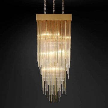 Cascade Crystal Square Chandelier 21" - Grace Lamp