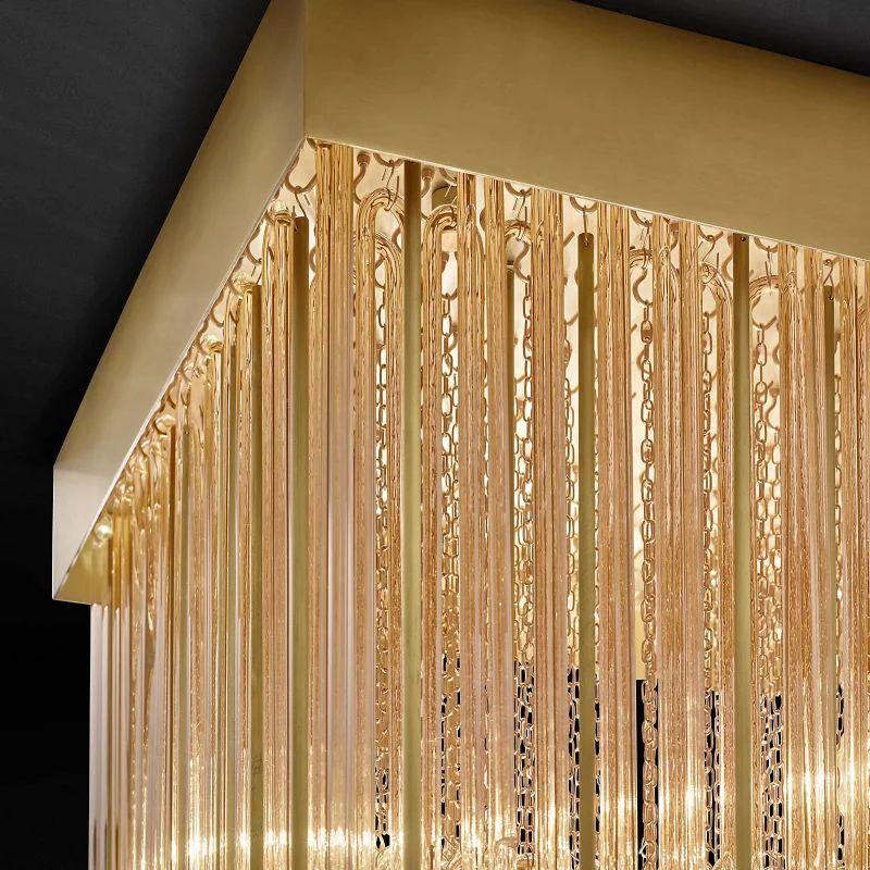 Cascade Crystal Square Chandelier 21" - Grace Lamp