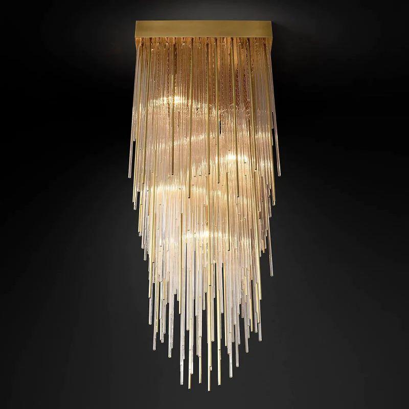 Cascade Crystal Square Chandelier 21" - Grace Lamp
