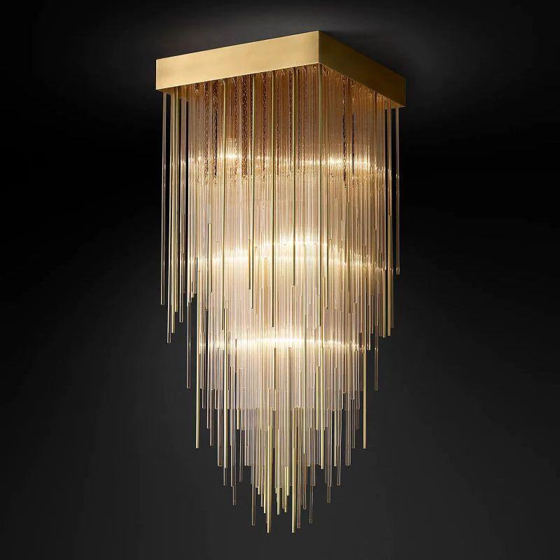 Cascade Crystal Square Chandelier 21" - Grace Lamp