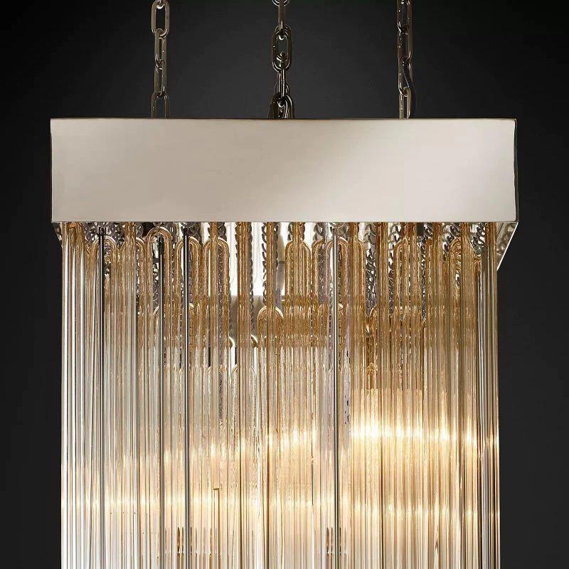 Cascade Crystal Square Chandelier 21" - Grace Lamp