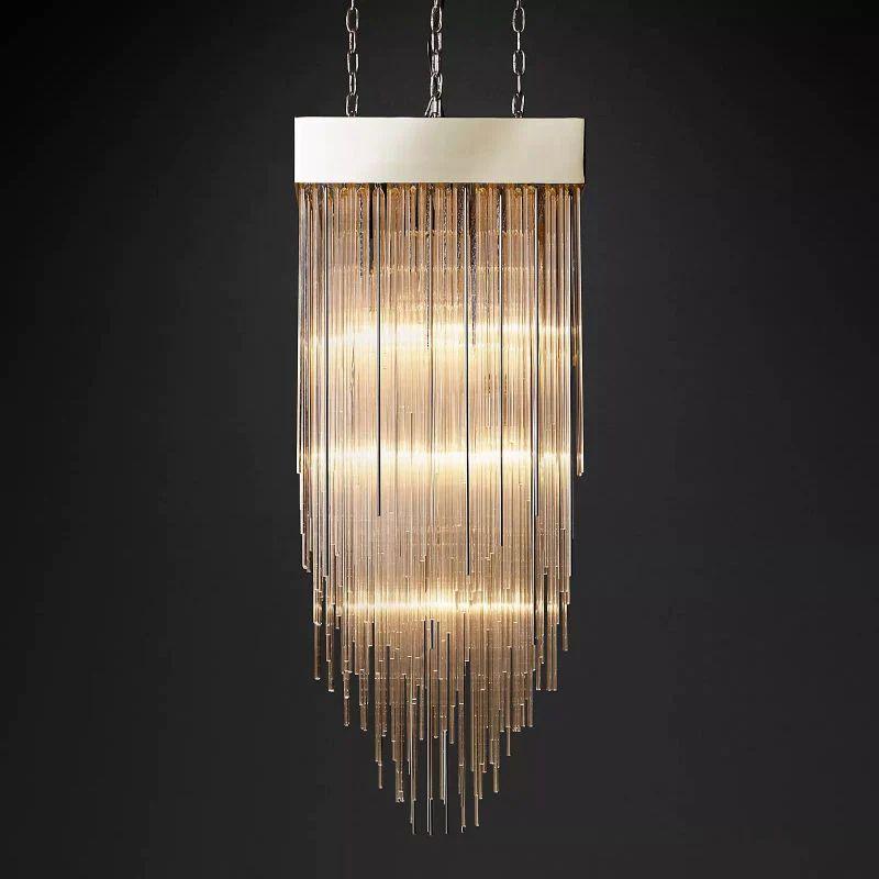 Cascade Crystal Square Chandelier 21" - Grace Lamp