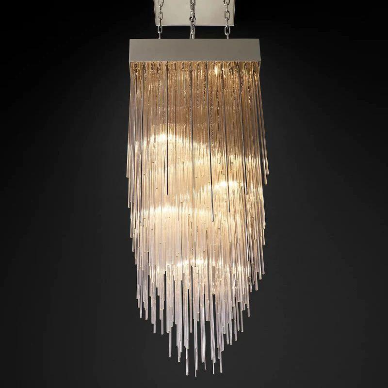 Cascade Crystal Square Chandelier 21" - Grace Lamp