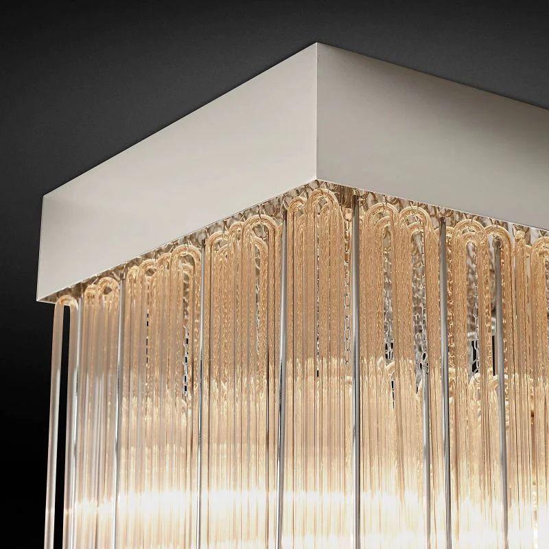 Cascade Crystal Square Chandelier 21" - Grace Lamp