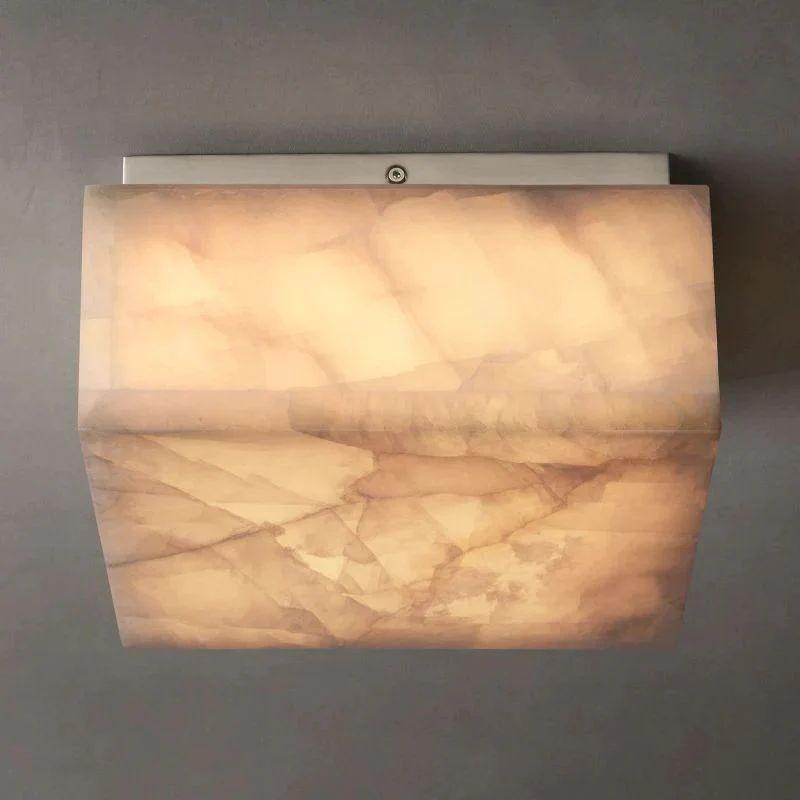 Rivage Calcite Square Flushmount 6"10"14" - Grace Lamp