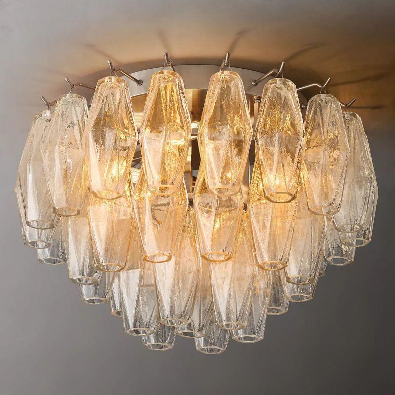 Chiara Clear Glass Flushmount 17" - Grace Lamp