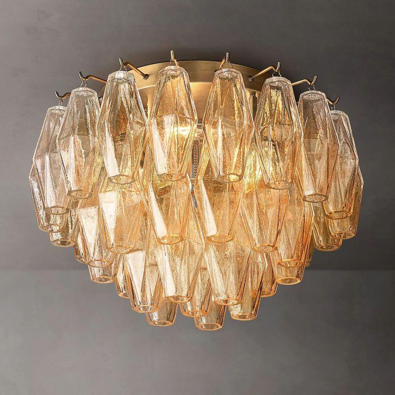 Chiara Clear Glass Flushmount 17" - Grace Lamp