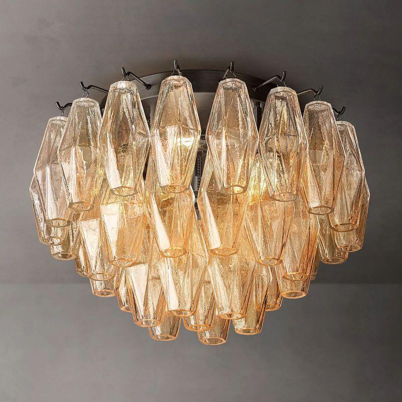 Chiara Clear Glass Flushmount 17" - Grace Lamp