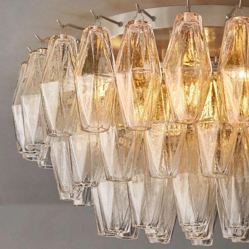 Chiara Clear Glass Flushmount 22" - Grace Lamp