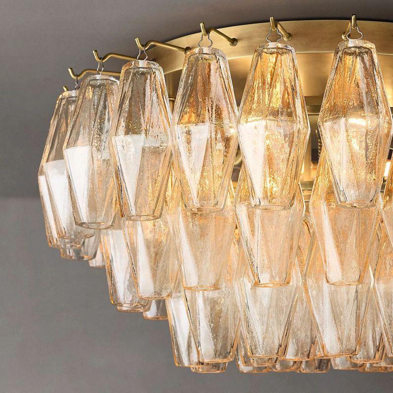 Chiara Clear Glass Flushmount 22" - Grace Lamp