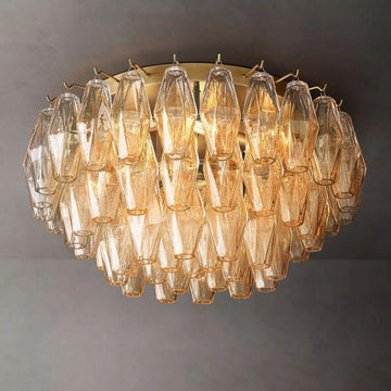 Chiara Clear Glass Flushmount 22" - Grace Lamp