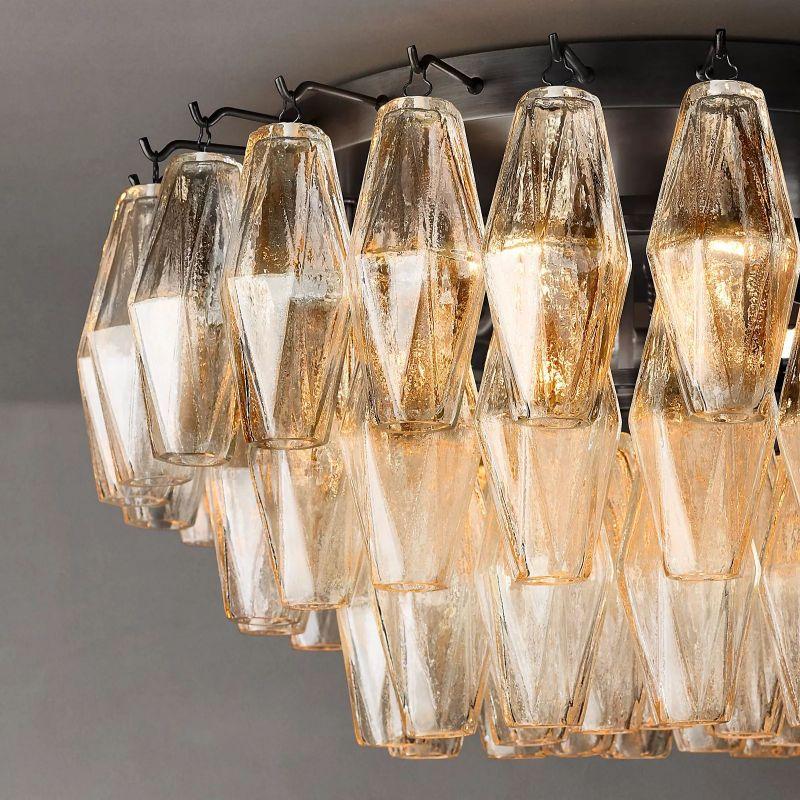 Chiara Clear Glass Flushmount 22" - Grace Lamp