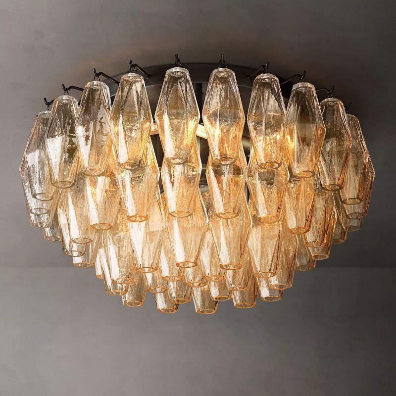 Chiara Clear Glass Flushmount 22" - Grace Lamp