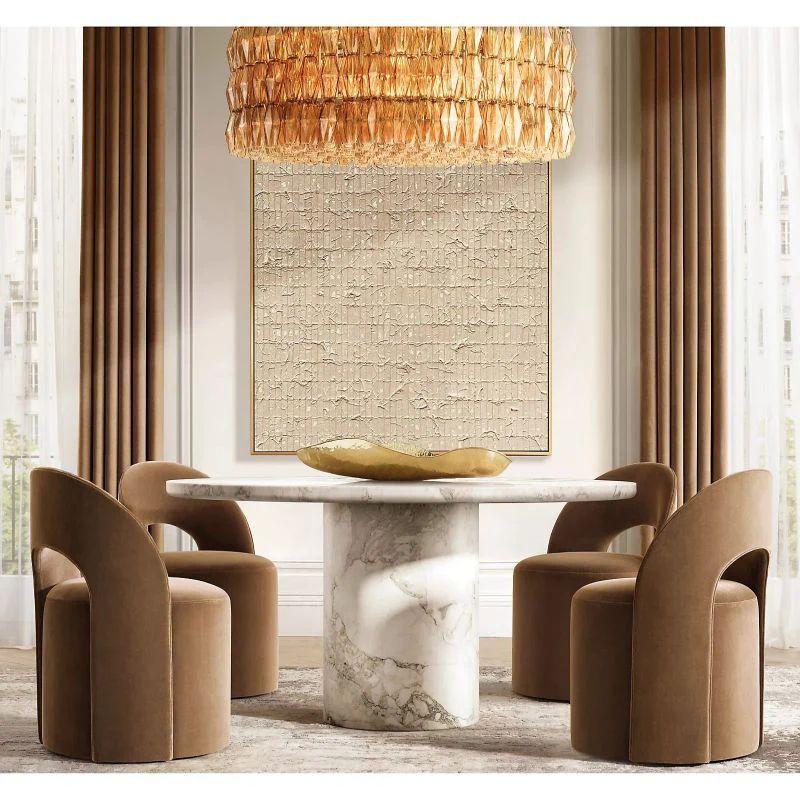 Chiara Smoke Glass Round Chandelier 47" For Living Room - Grace Lamp
