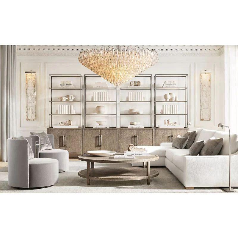 Chiara Clear Glass Tiered Round Chandelier 37" For Living Room - Grace Lamp