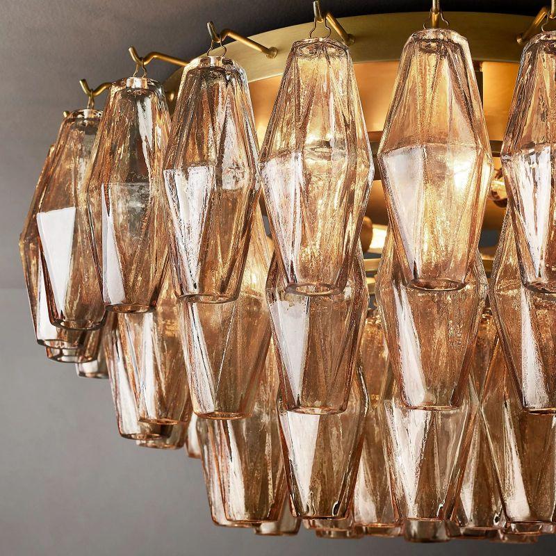 Chiara Smoke Glass Flushmount 17" - Grace Lamp