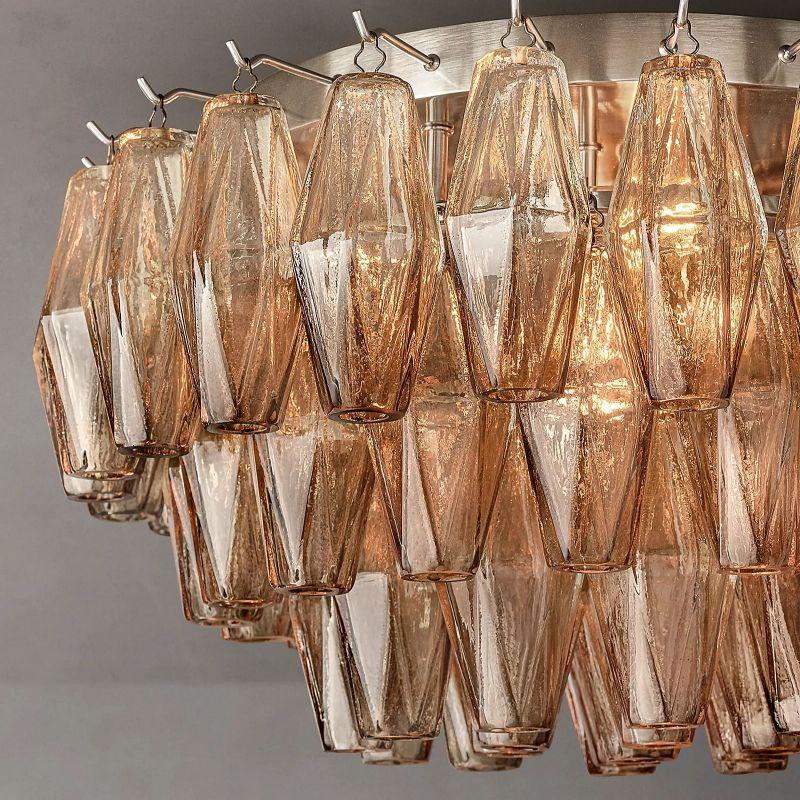 Chiara Smoke Glass Flushmount 22" - Grace Lamp