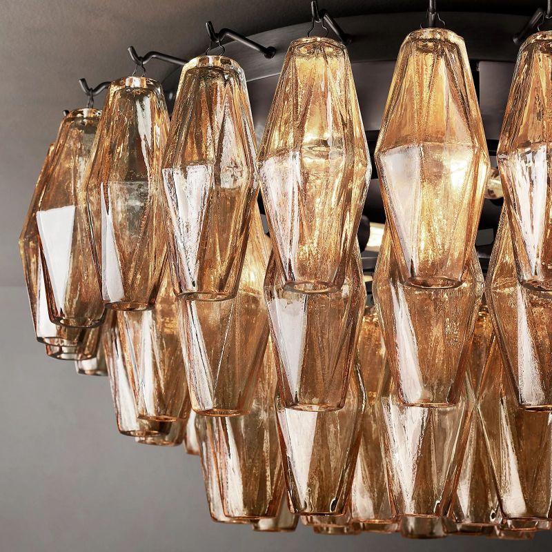 Chiara Smoke Glass Flushmount 22" - Grace Lamp