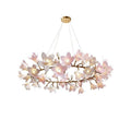 Circular Blossom Ceramic Chandelier - Grace Lamp