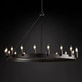 Camino Vintage Candelabra Round Chandelier 38''D - Grace Lamp