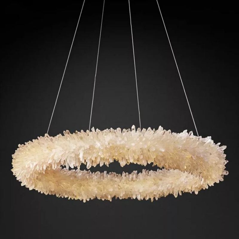 Vosa Crystal Halo Chandelier-Grace Lamp