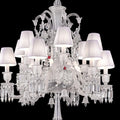 Baccarat Zénith Crystal Candelabra With Fabric Shade - Grace Lamp