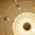8/12/15 Lights Decorative Empire Brass Candles Crystal Chandelier Romantic Foyer Living Room Ceiling Light Fixture in Pure Copper Finish-Grace Lamp