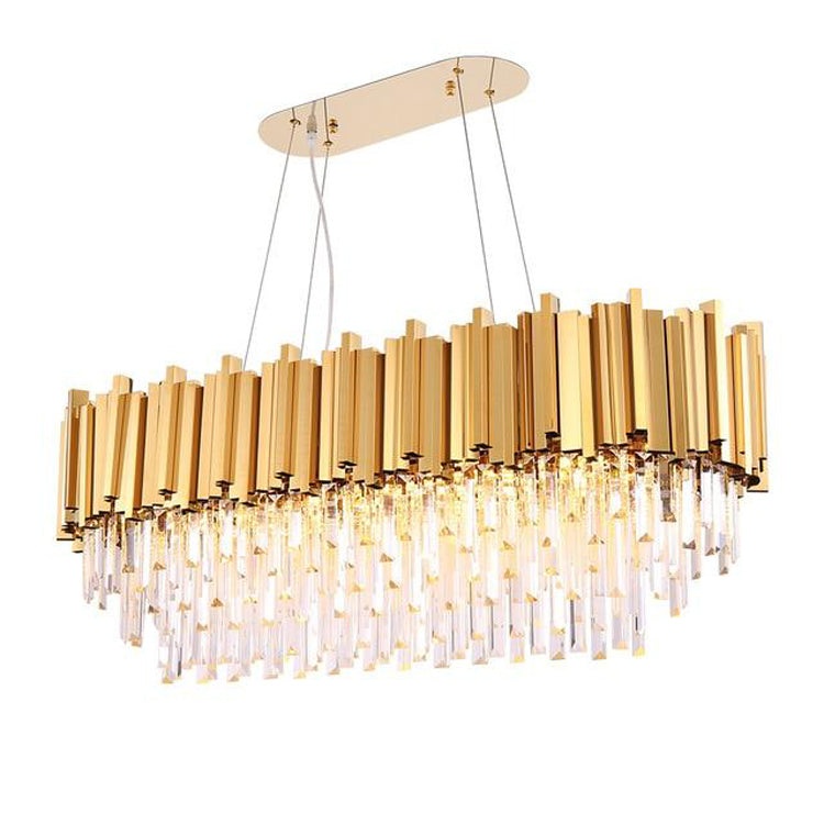 Elian Oval Crystal Chandelier-Grace Lamp