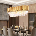 Elian Oval Crystal Chandelier-Grace Lamp