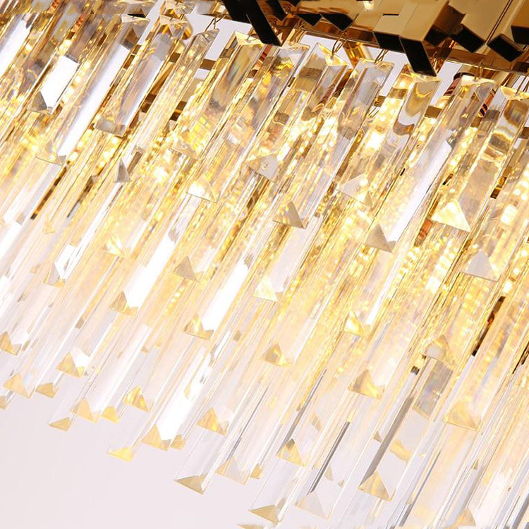 Elian Oval Crystal Chandelier-Grace Lamp