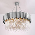 Elian Round Crystal Chandelier-Grace Lamp