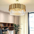 Elian Round Crystal Chandelier-Grace Lamp