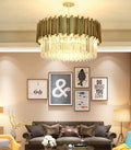 Elian Round Crystal Chandelier-Grace Lamp