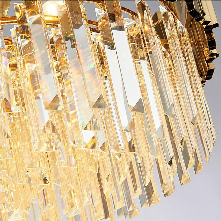 Elian Round Crystal Chandelier-Grace Lamp