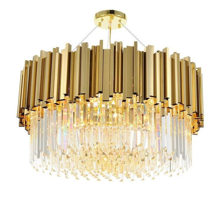 Elian Round Crystal Chandelier-Grace Lamp