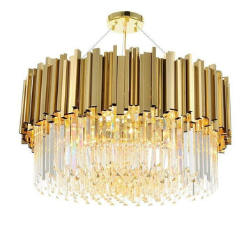 Elian Round Crystal Chandelier-Grace Lamp