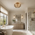 Amor 2-Tier Ghiaccio Glass Round Flushmount 18